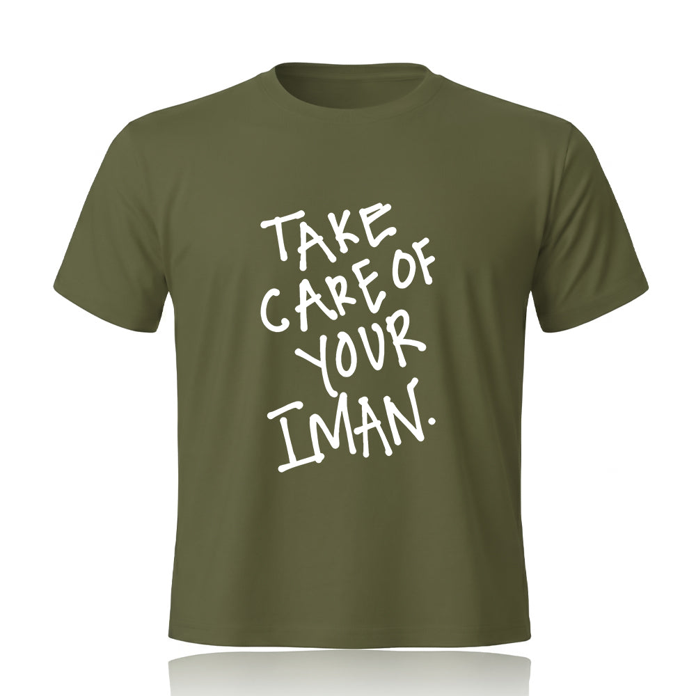 Take Care Of Your Iman Printed Tee by Rihab