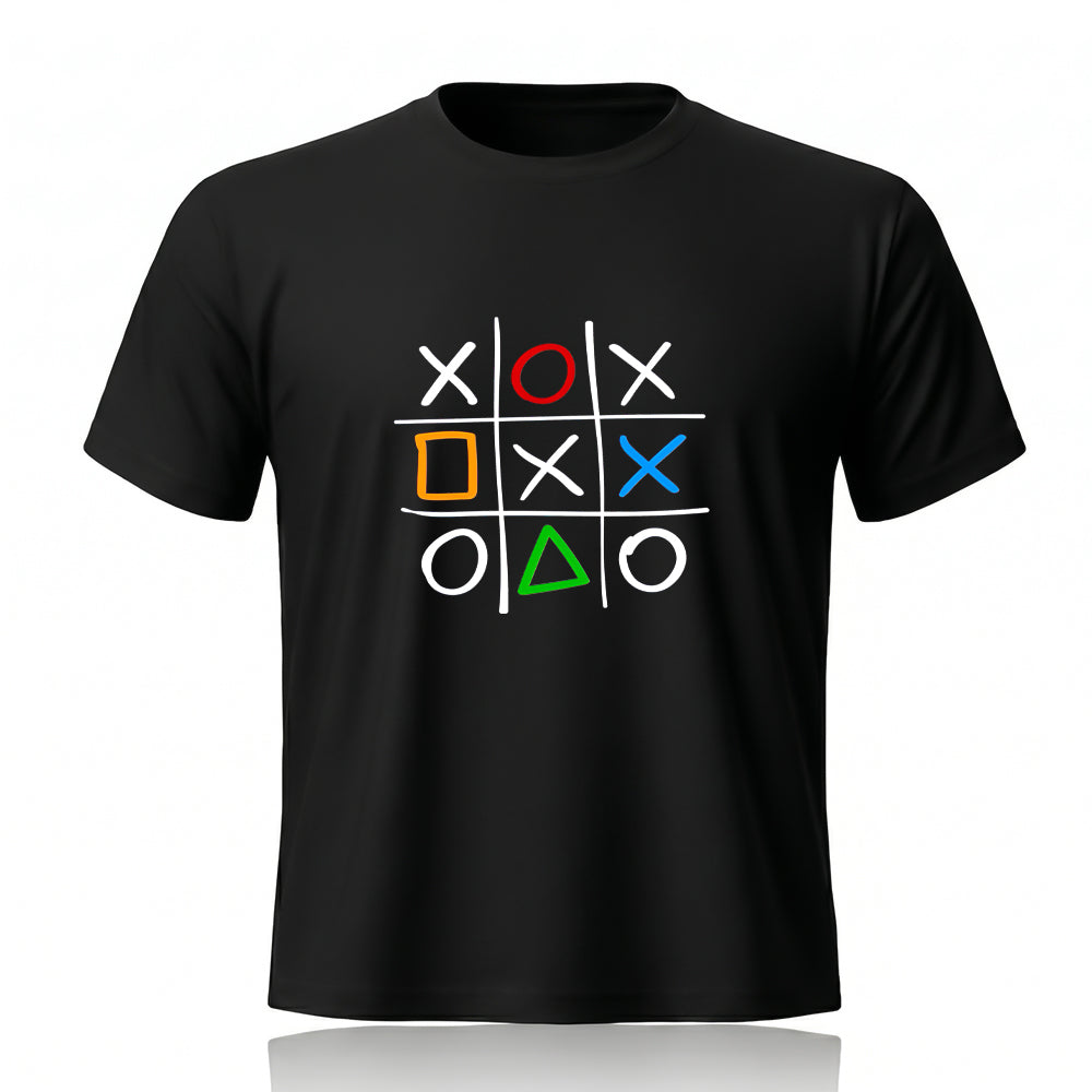 Check & Cross Graphic Tee by Rihab