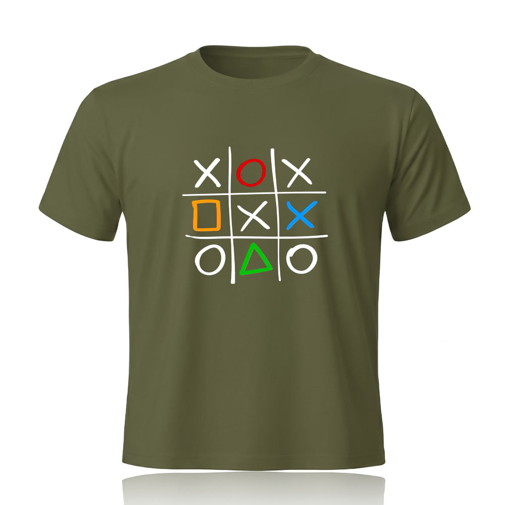 Check & Cross Graphic Tee by Rihab