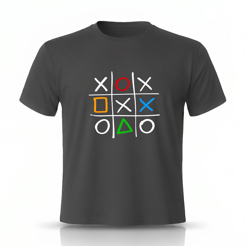 Check & Cross Graphic Tee by Rihab