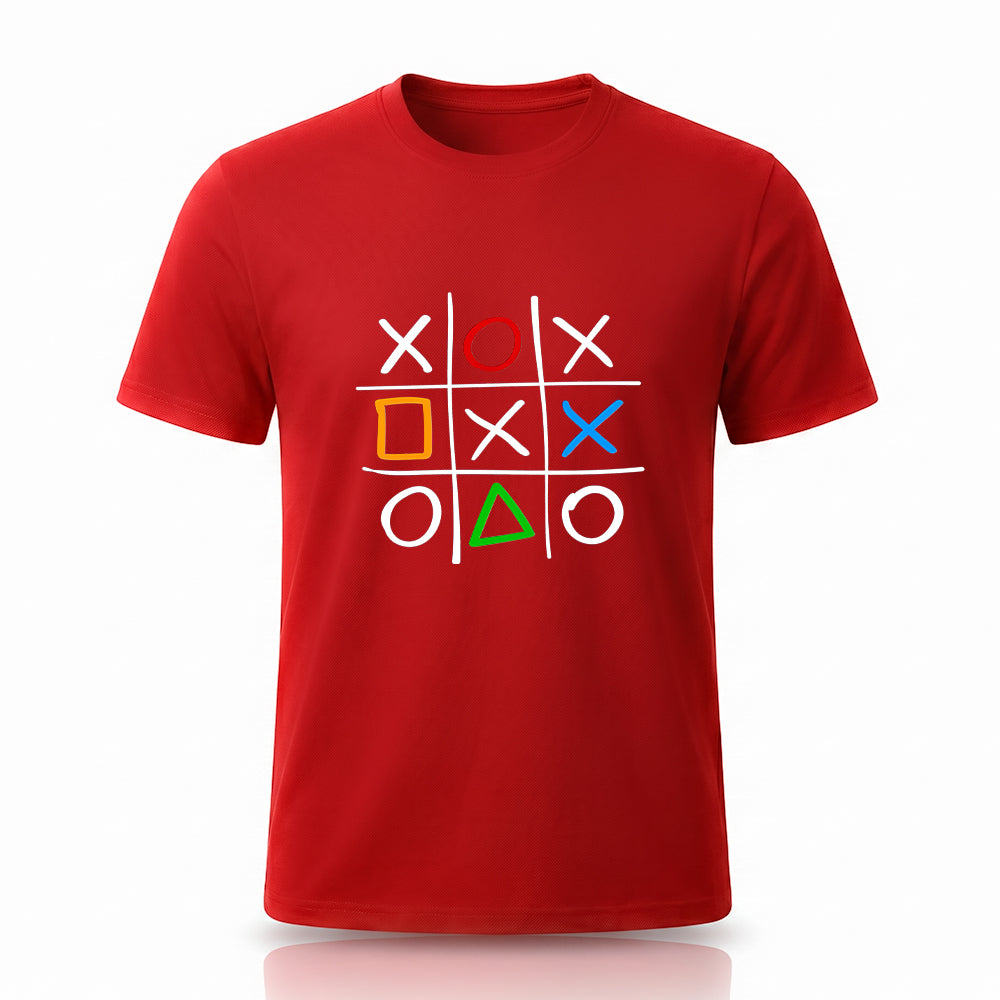 Check & Cross Graphic Tee by Rihab